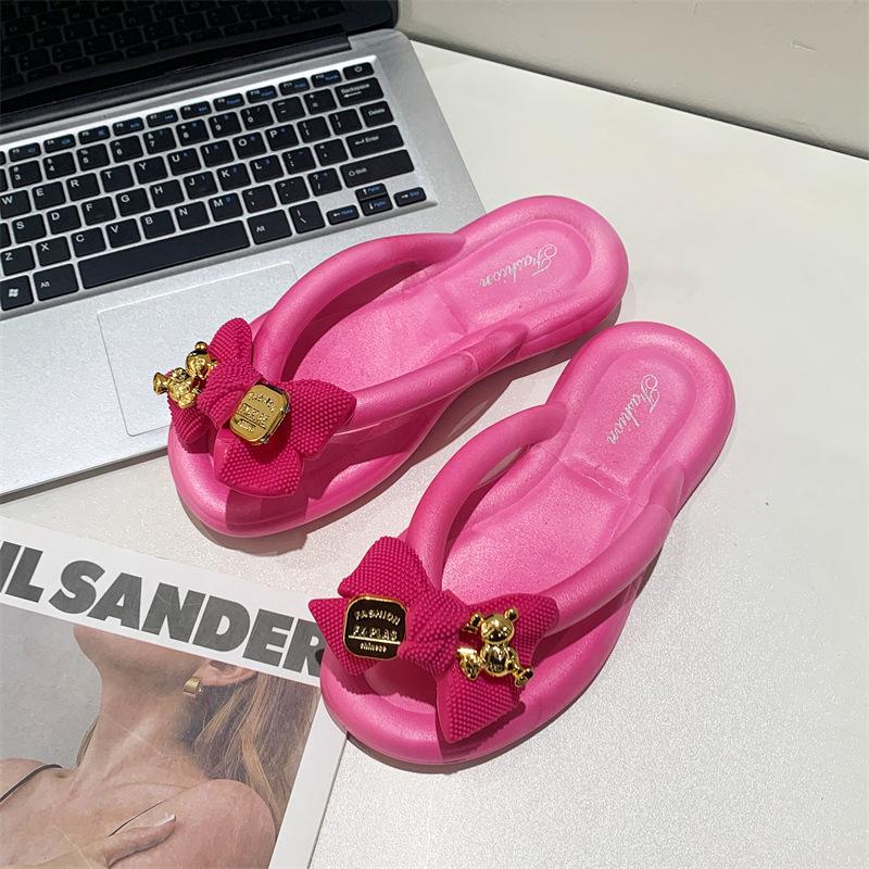 Slippers Women Cute Clip Toe Flip Flops Shoes Female Platform Outdoor Fashion Beach Sandals Casual Flat Slides 2024
