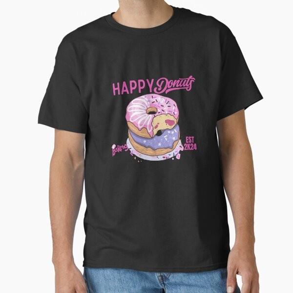 Happy donuts Classic T-Shirt T-Shirt Made in US/AUS Size S-2XL Unisex T-Shirt M