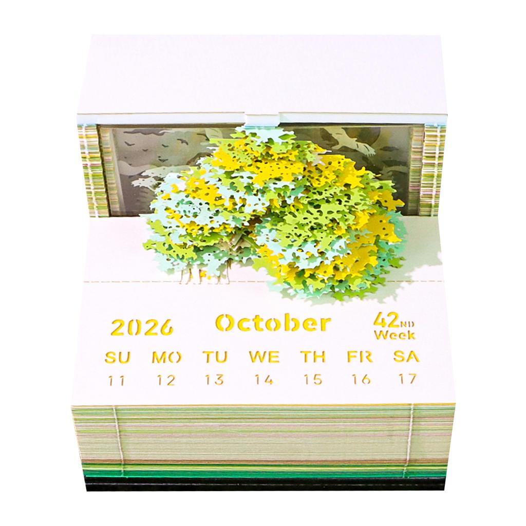 3D Desk Calendar 2026 Unique Art Home Decor For Room Office Decoration