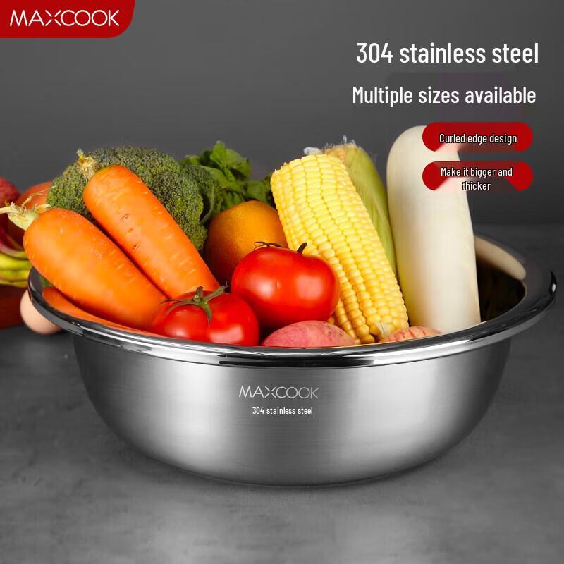 MAXCOOK 304 Stainless Steel Multi-purpose Mixing Bowl
