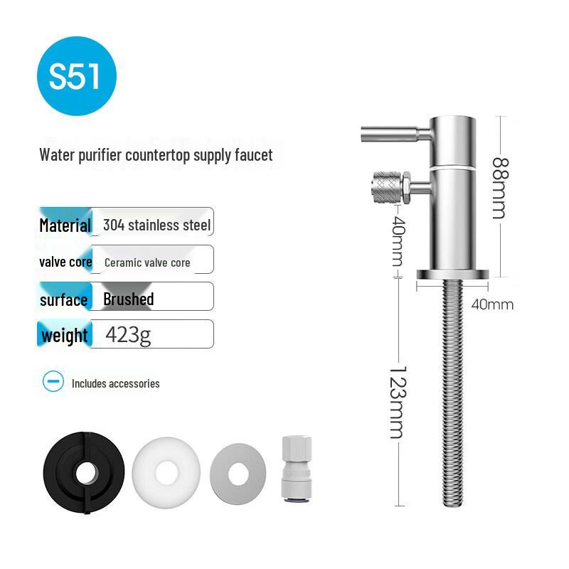 TLXT S51 Stainless Steel Countertop Water Purifier Faucet