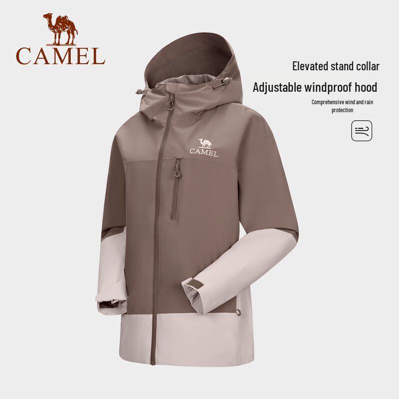 Camel Unisex 3-Proof Color-Block Outdoor Jacket