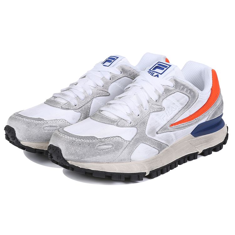 FILA Zagato Washing Comfortable Versatile Low-Top Lifestyle Casual Shoes Unisex sneaker Gray White 1RM01579D_817