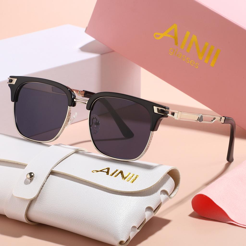 European and American Men's and Women's Fashionable Retro Sunglasses with Multiple Colors, Versatile for Summer Sun Shading and