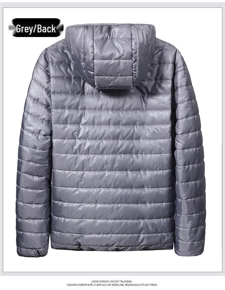 Men's Lightweight Hooded Down Jacket - 2025 Autumn/Winter Fashionable Warm Short Coat