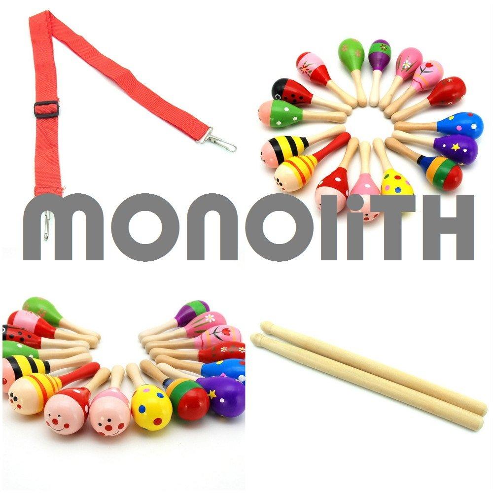 M0N0liTH Taiko Drum, Japanese Small Drum, Musical Instrument for Practice, Parties, Cheering, Banquets, Karaoke, Events, Authentic Sound (Outlet,