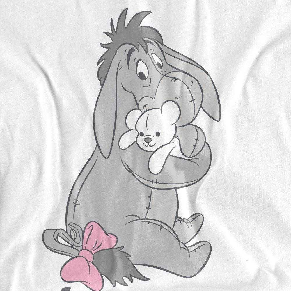 Winnie the Pooh Womens/Ladies Hug Life Eeyore Valentine's Day T-Shirt