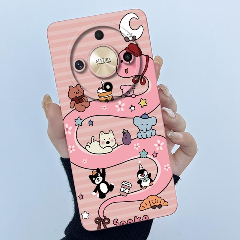 For Honor Magic5 Lite 5G Case Simplicity flower Silicone Soft Back Cases For Magic6 Lite 5G Cover Magic 5Lite 6Lite Bumper Shell