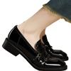 Loafers Women's 2025 New Spring Women's Shoes British Style Women's One-word Buckle Small Leather Shoes Spring Single Shoes Women