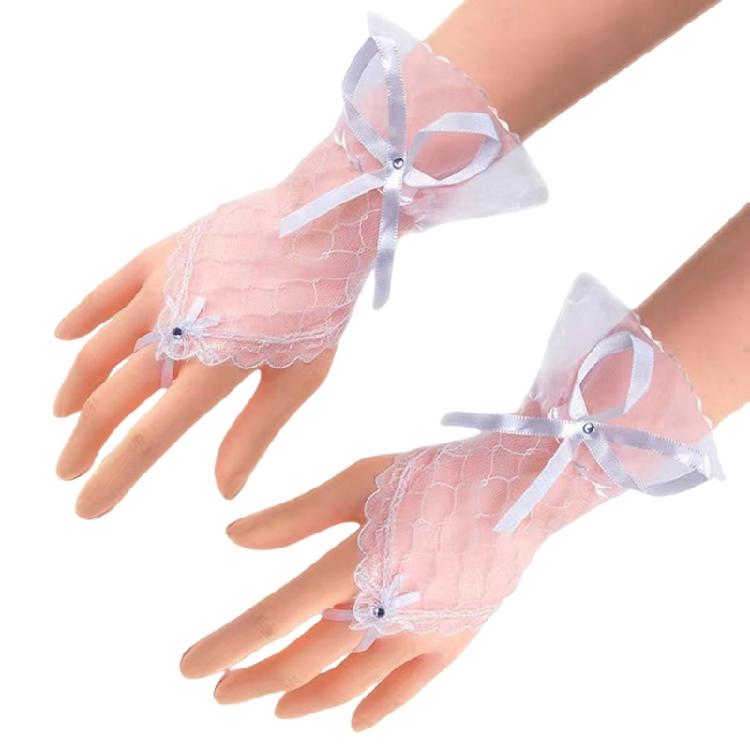 2lots Soft and Breathable Lace Gloves Sunscreen Lolitas Mittens Driving Gloves for Evening Gowns and Daily Wear