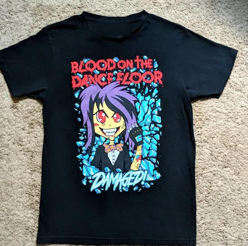 Редкая Кровь На Танцполе Поврежденный Подарок Для Фаната Черная Все Размеры Футболка HH188 Унисекс Футболка XL