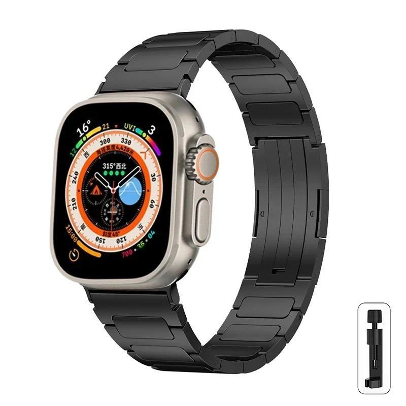 Titanium Strap Compatible for Apple Watch Ultra 3 Band 49mm 44mm 46mm 45mm 40mm 41mm 38mm IWatch 11 10 9 8 7 6 5 4 SE 3 2 Ultra