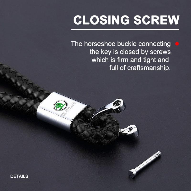 1pc Metal Car Key Chain Key Ring Key Lanyard Car Emblem Styling for Skoda 3 2 VRS Vision Rapid Kodiaq Favorit Rapid Octavia A5 A7 Superb
