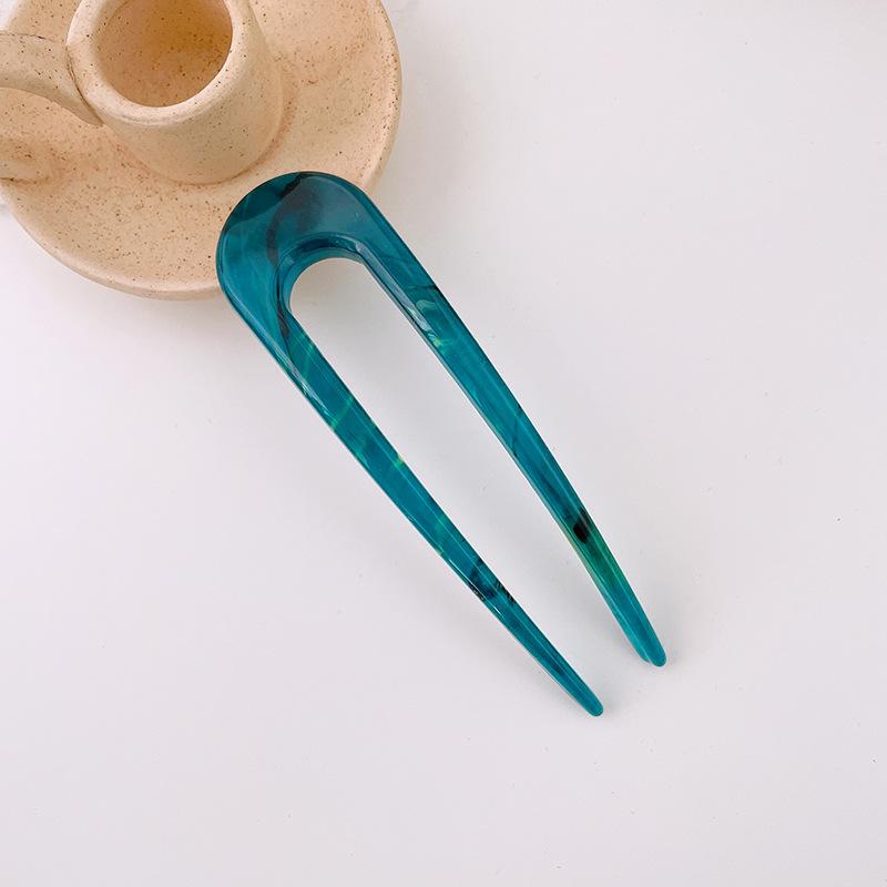 Fashion Hair Stick Women Acetate Hair Clip Large 11cm Thicken U-shaped Colorful Hair Stick Girls Hair Accessories Hair Clips New