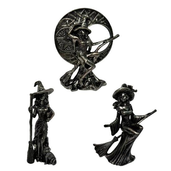 Sexy Witch Figurine Gothic Witch Ornament Desktop Decorative Witch Sculpture