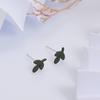 S925 Silver Leaf Earrings - Simple & Elegant Design for Women