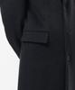 Musinsa Standard Cashmere Blend Daddy Shoulder Single Long Coat [Charcoal Grey]