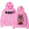Bleach Ichigo Kurosaki Bankai Tensa Zangetsu Graphic Hoodie Front Logo Back Hollow Form Print Pullover Hooded Sweatshirt Unisex Anime Streetwear Tops