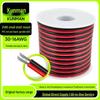 Red and Black PVC Parallel Wire 2468, 30-16AWG for LED Strip Connections