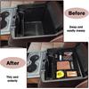 TACOBRO Full Coverage Center Console Organizer Compatible With 2014-2018 GMC Sierra 1500 /Chevy Silverado 1500 Accessories 2015- Yukon XL/Tahoe