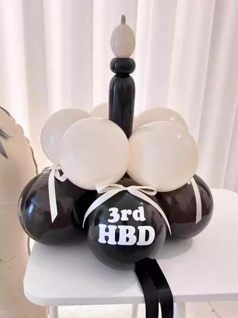 Buquê de Balões Estilo Creme: Novo Produto para o Primeiro Aniversário do Bebé, Decoração para Cerimónia da Lua Cheia, Artigos para Festa de Aniversário