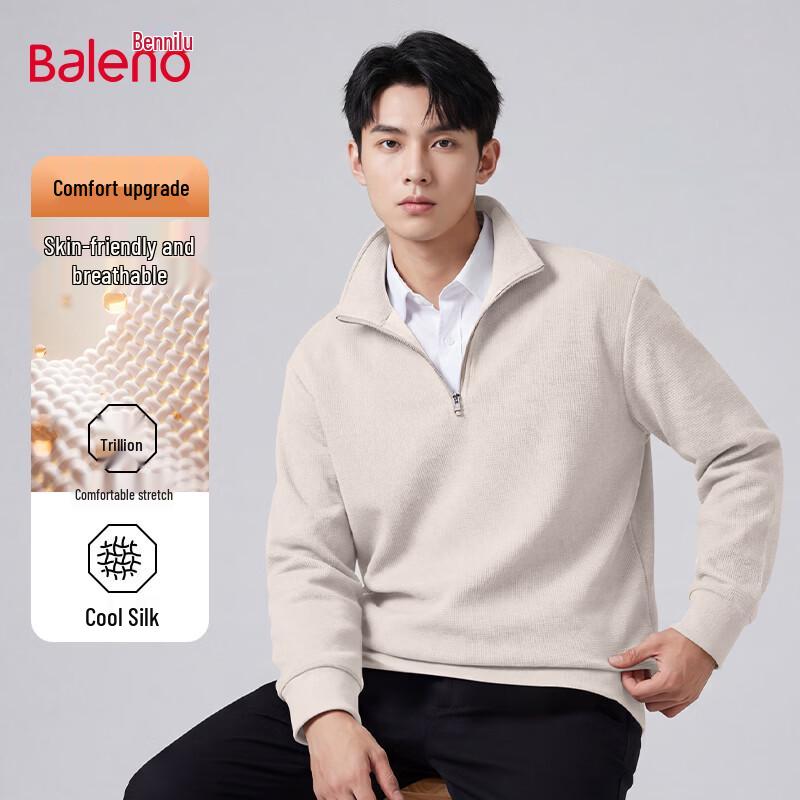 Baleno Men s Waffle Knit Long Sleeve Polo Sweatshirt 3XL