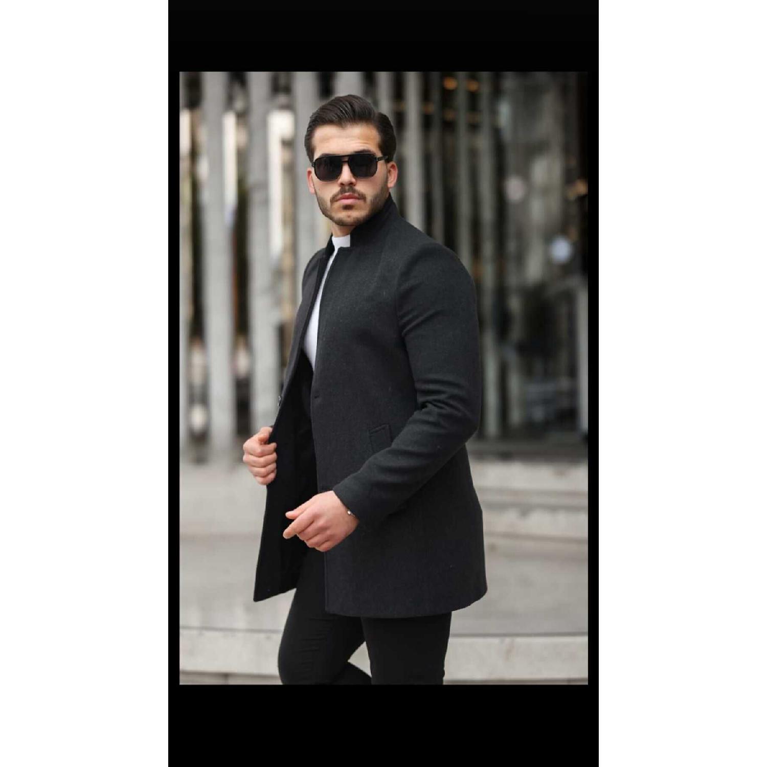 

Black Kae Coat Men s New Season Long Coat 48 чёрный