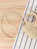Women's Simple Style Semicircle Woven Beach Tote Crossbody Bag