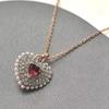 2026 New Trend Fine Jewelry Set Charming Heart Crystal Fashion Stainless Steel Necklace Earrings As a Anniversary Gift for Women