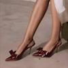 Fashion Butterfly-Knot High Heels Women Sandals Ultra-Elegant Pointed Toe Slingbacks for All-Day Summer Office & Wedding Wear Shoes