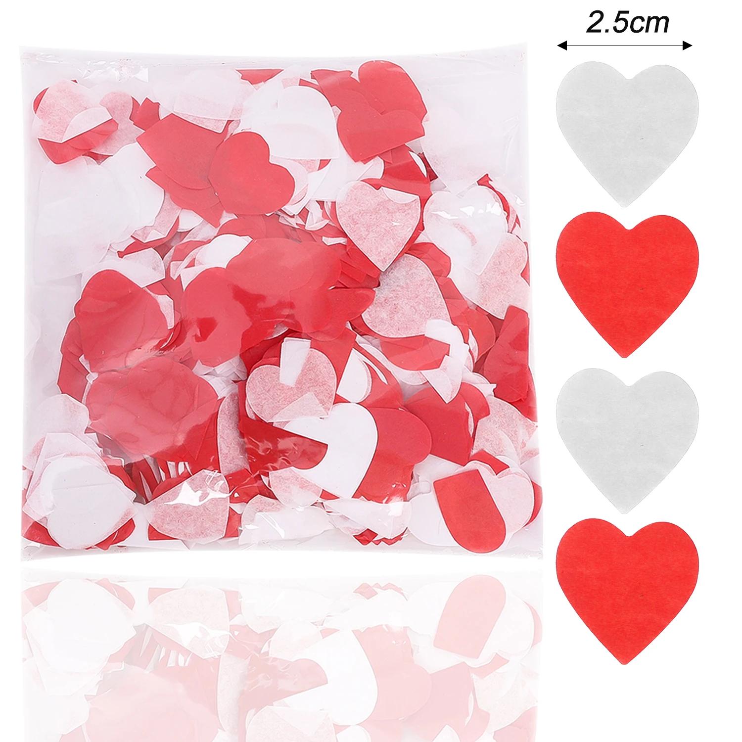 

52-260g Heart Confetti for Engagement Wedding Baby Shower Bachelorette Birthday Party Pink White Red Table Decoration Accessory 1 Bag(52g)