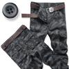 Men's Multi-Pocket Casual Overalls - Loose Fit, Straight Leg, Plus Size Trousers for Spring and Autumn
