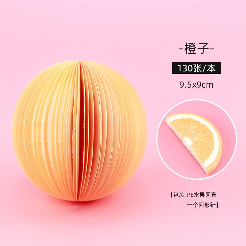 1Pcs/130sheet Korean Merchandise Feng Shui Fruit Three-dimensional Sticky Note Book Creative Be Ordered with Sticky Note Paper