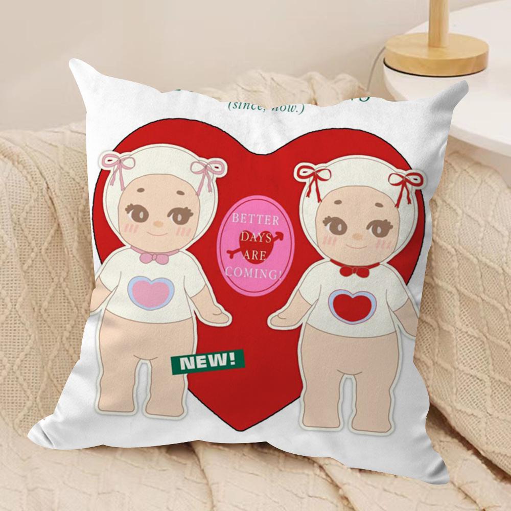 Cartoon Hot SSonnies Cushion Cover Soft Plush Sofa Cushion CoverDoubleSided Printed Decorative Pillow CaseWarm Home Gift