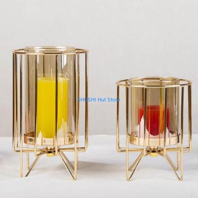 Wrought Iron Holder Geometric Tealight Holder Candlestick Flower Vase D57B