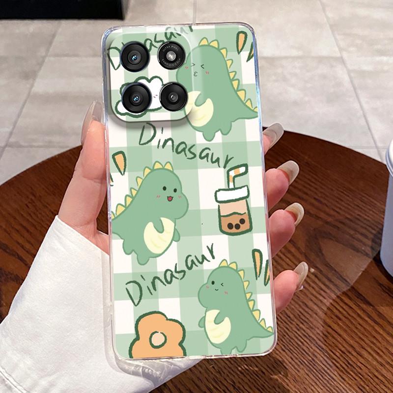 Jelly Casing For Motorola Moto G Stylus 5G 2025/Moto Edge 60 Stylus Funda Clear Silicone Soft TPU Cover Cute Cat Protective Case
