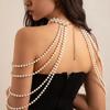 Elegant Faux Pearls Shoulder Necklace For Women Perfect For Pageants Proms Party Wedding Photo Props