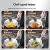 Cooking Made Easy with Stainless Steel Skimmer Spoon Mesh Design for Noodle Dumpling Straining Long Handle