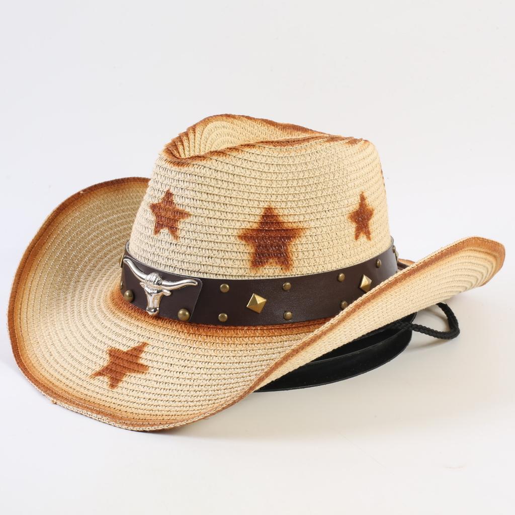 Best-selling Western Cowboy Hats for Men and Women, Fashionable Sunshade Straw Hats, Classic Outdoor Western Cowboy Hats