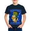summer Fashionable Comfortable Soft Children's Top Cartoon  Animal Series 3d Round Neck Short Sleeve Leisure versatile Children's T-shirt