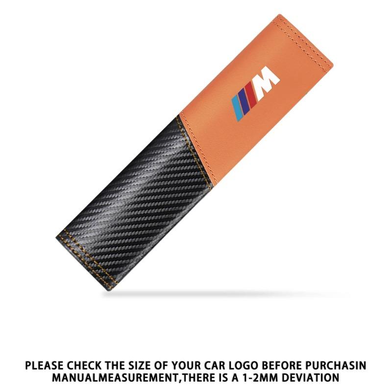 2pcs Carbon Fibre Seat Belt Covers Car Shoulder Pad Seat Belt For BMW E46 E90 E60 F30 E87 E36 F20 E92 Serie 1 Car Accessories