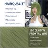 Green Short Bob Hair Synthetic Wig For Woman With Bangs Blonde Ombre Pink Cosplay Lolita Party Heat Resistant Daily Natural Hair