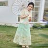 LUSON Mädchen Hanfu Pferdegesicht Rock Set