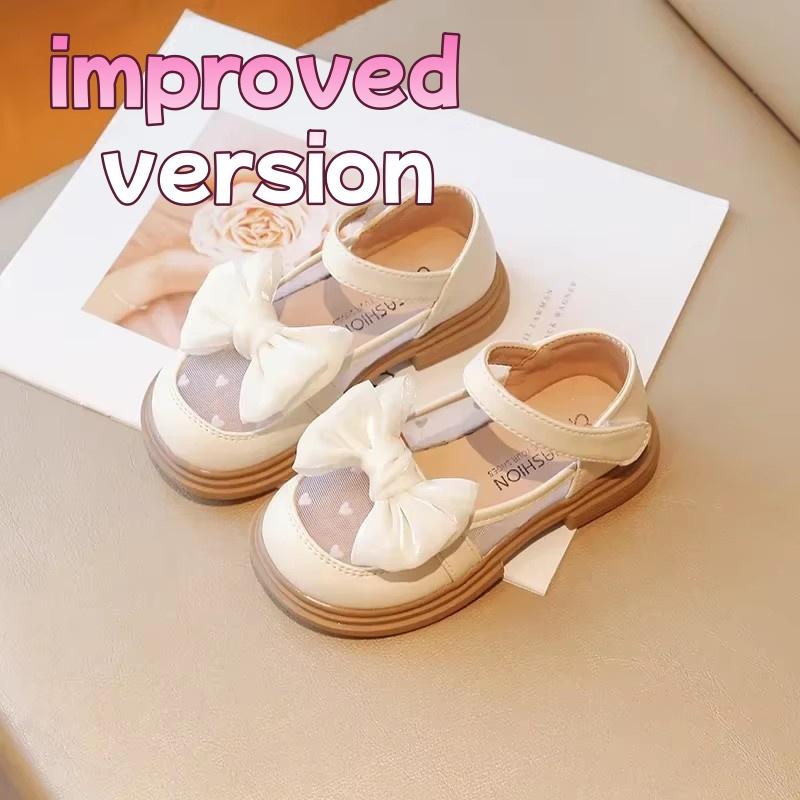 Size 23-35 Children Flat Shoes Lace Girls Princess Shoes with Bow Spring Autumn Summer Wedding Small Leather Shoes