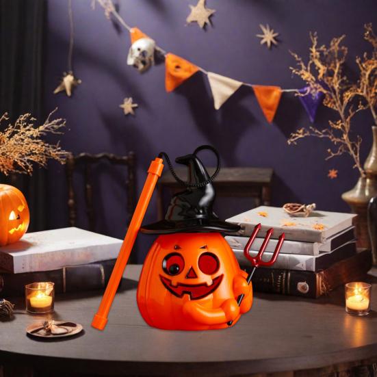 Halloween Pumpkin Lantern LED Lighted Pumpkin Light Decoration Portable Handheld Night Lamp for Halloween Party Decoration