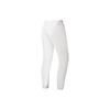 Li Ning Fitness Series Solid Color Cuffed Fleece Warm Loose Knit Sports Pants Women bottoms Off-White AKLSA58-1