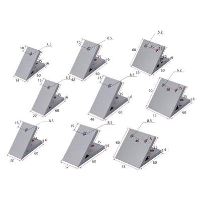 Aluminum Extrusion 45 Degree Angle Bracket Aluminum Alloy Easy To Install