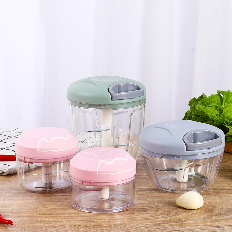 Garlic Chopper Manual Food Processors Rotate Press Chopper Onion Crusher Blender Vegetable Cutter Mixer Manual Meat Grinder New