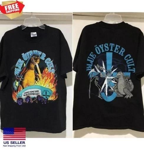 

Blue Oyster Cult 90s 2-Sided Black T-Shirt Remake Band Tee Concert Merch S-5XL XL