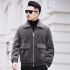 Haining fur winter new sheep shearing men's fur casual lamb wool lapel wool coat fur integrated tide